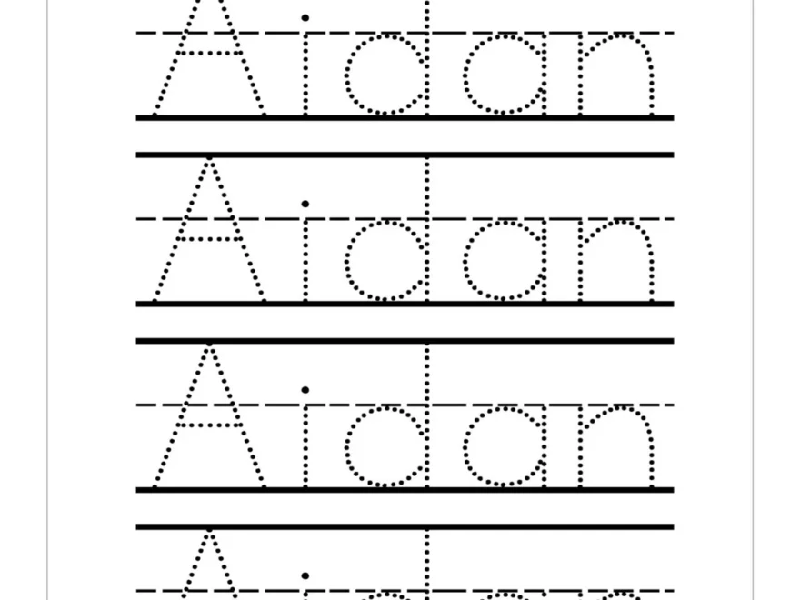 Name Trace Worksheet DIGITAL FILE Printable For Pre Schoolers kindergarteners Etsy