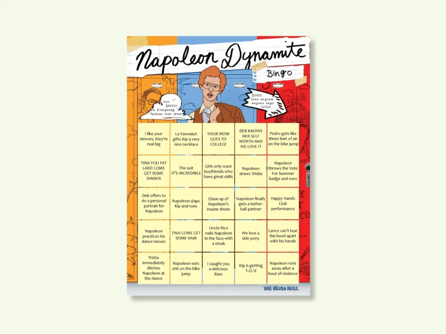 Napoleon Dynamite Movie Bingo Party Game Etsy