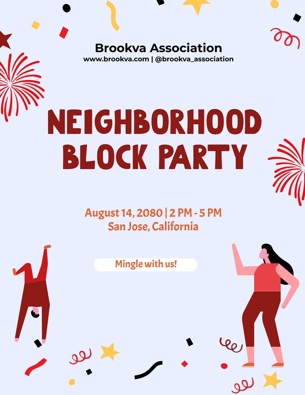 Neighborhood Block Party Flyer In PSD Illustrator Word Google Docs Pages Publisher Download Template