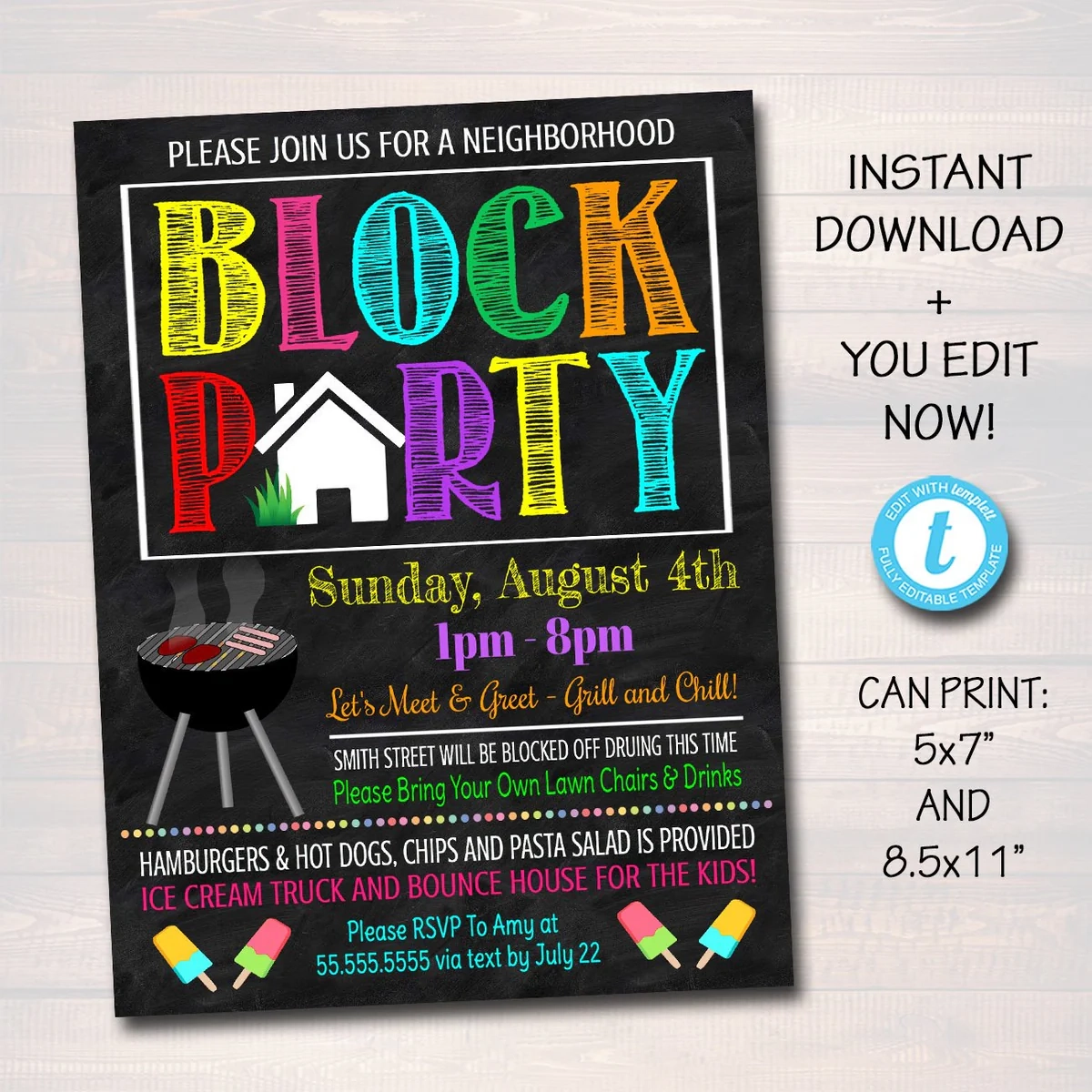 Neighborhood Block Party Sign Free Printables