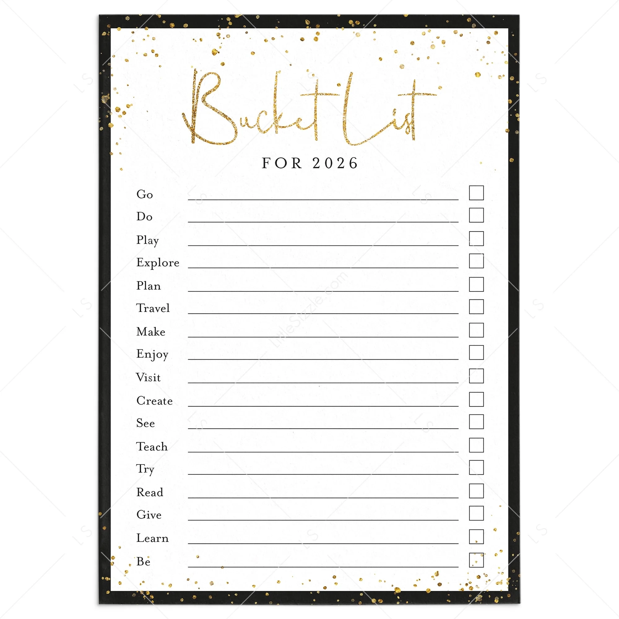 2026 To Do List Printable