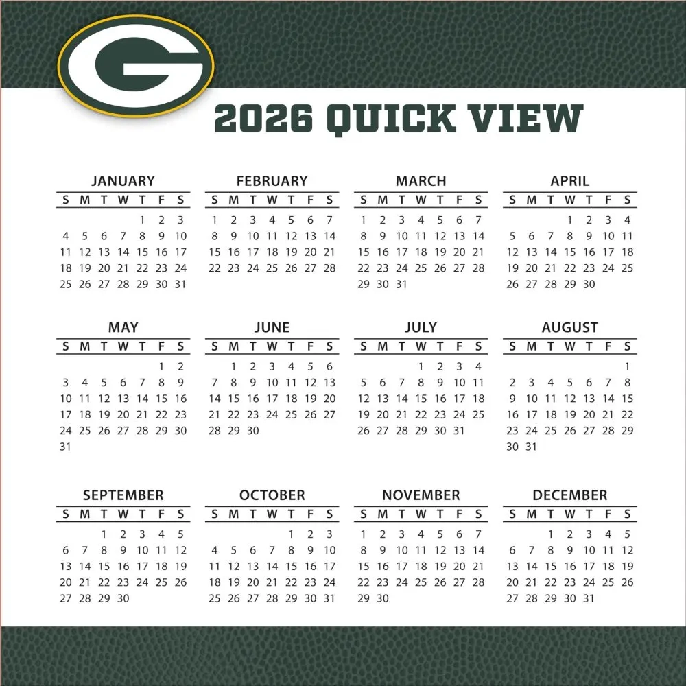 NFL Green Bay Packers 2026 Desk Calendar Calendars NFL Green Bay Packers 2026 Desk Calendar Calendars