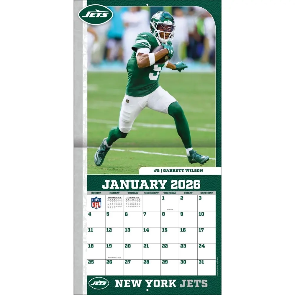 NFL New York Jets 2026 Wall Calendar Calendars