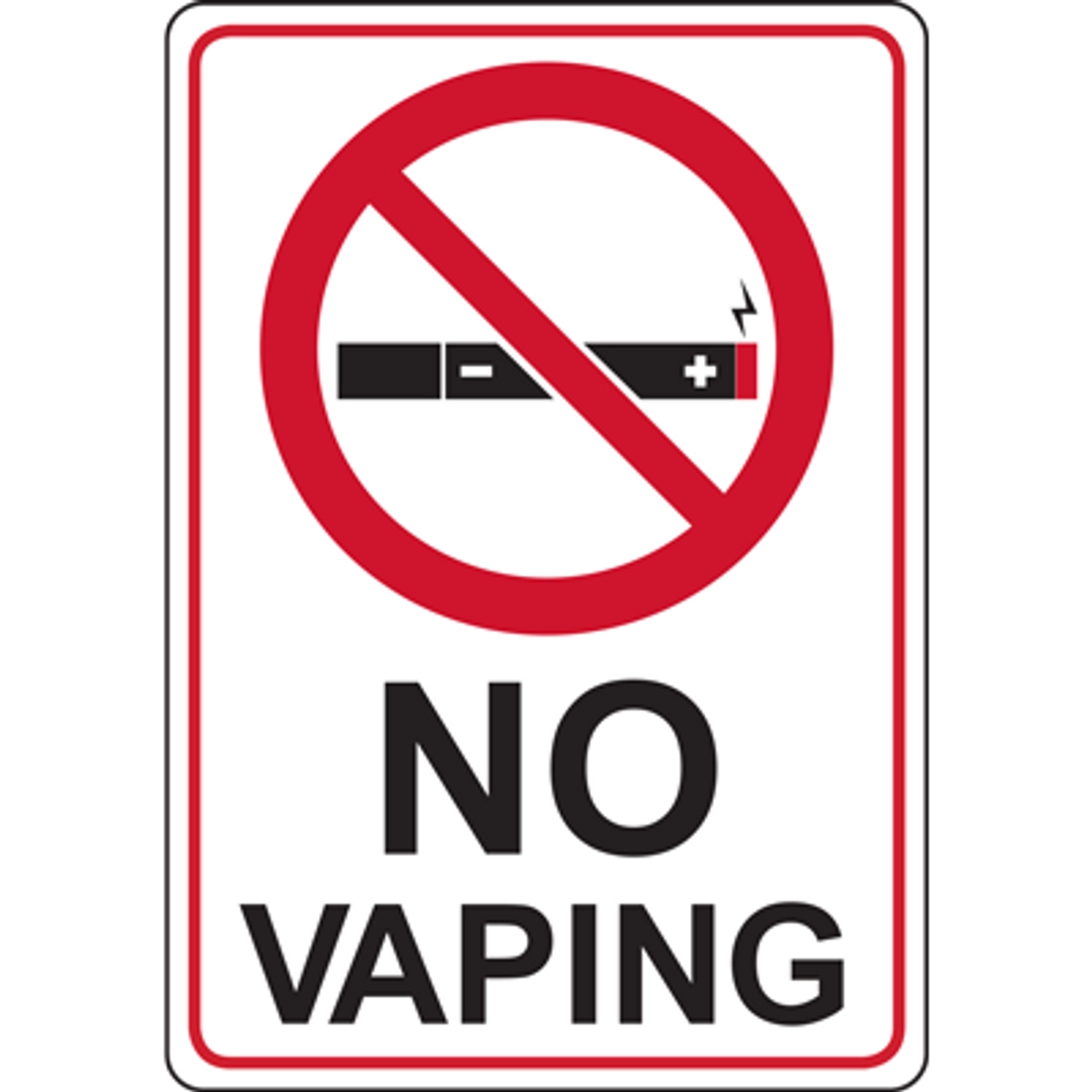 NO VAPING WITH BOARDER SIGN DuraLabel NO VAPING WITH BOARDER SIGN DuraLabel
