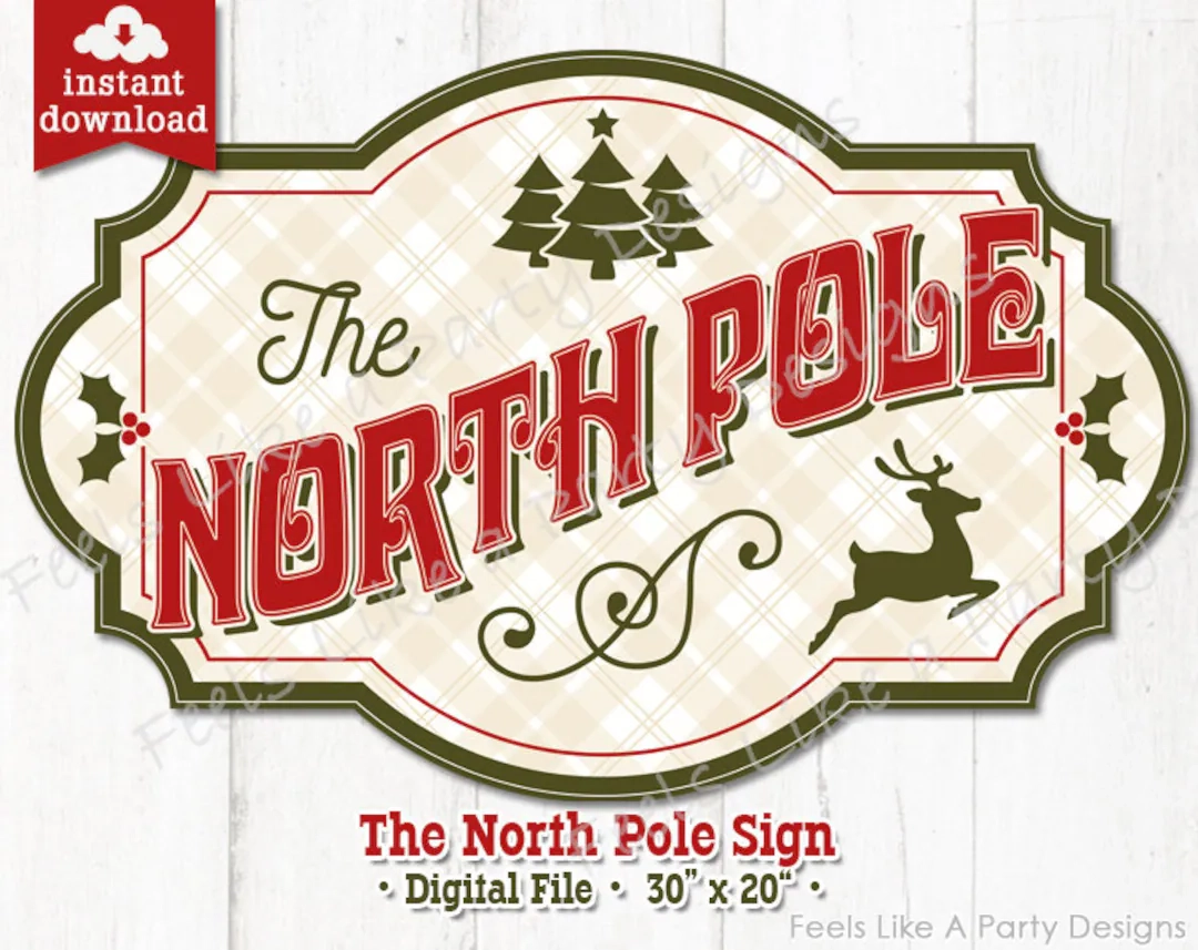 North Pole Printable Signs North Pole Printable Signs