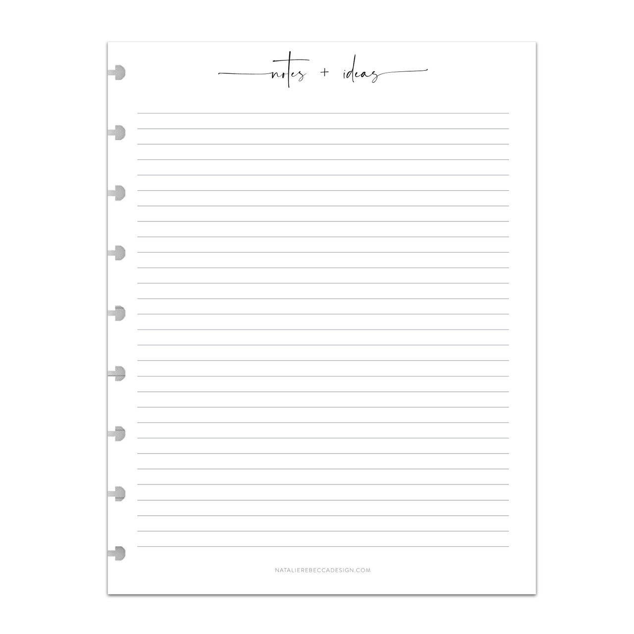 Lined Paper Printable For Happy Planner