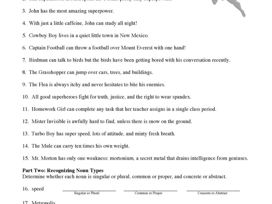 Noun Worksheets Lessons And Tests Parts Of Speech Activities