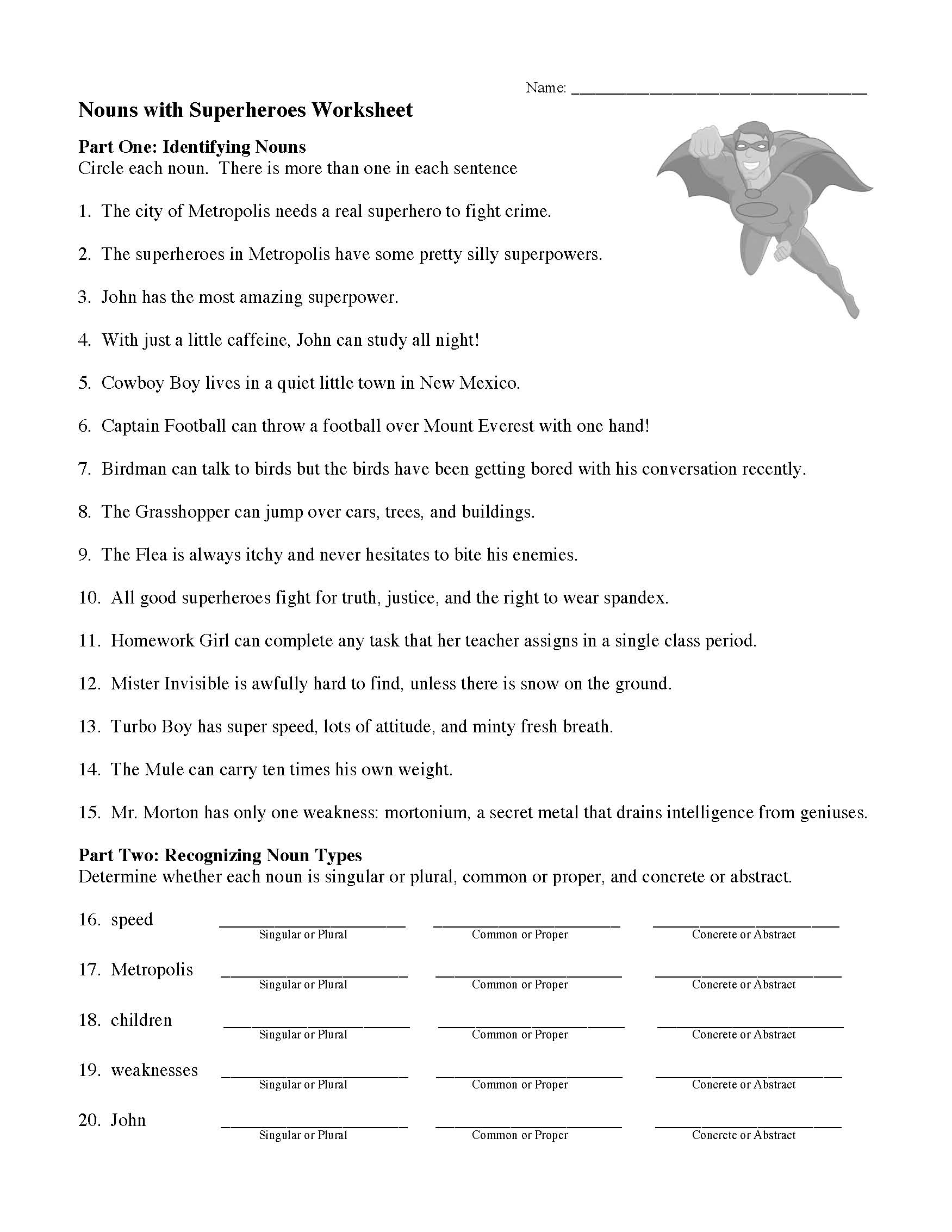 Noun Worksheets Lessons And Tests Parts Of Speech Activities Noun Worksheets Lessons And Tests Parts Of Speech Activities
