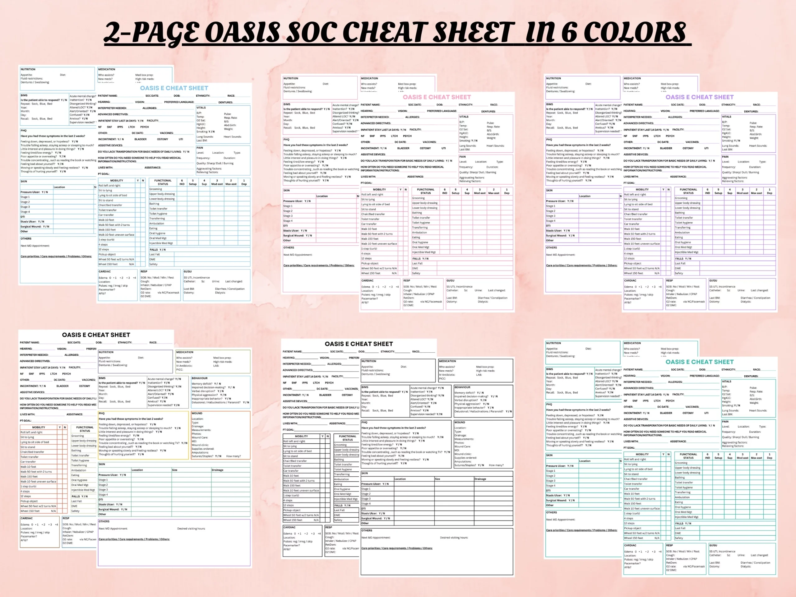 OASIS E Cheat Sheet Bundle Study In Nursing OASIS E Cheat Sheet Bundle Study In Nursing