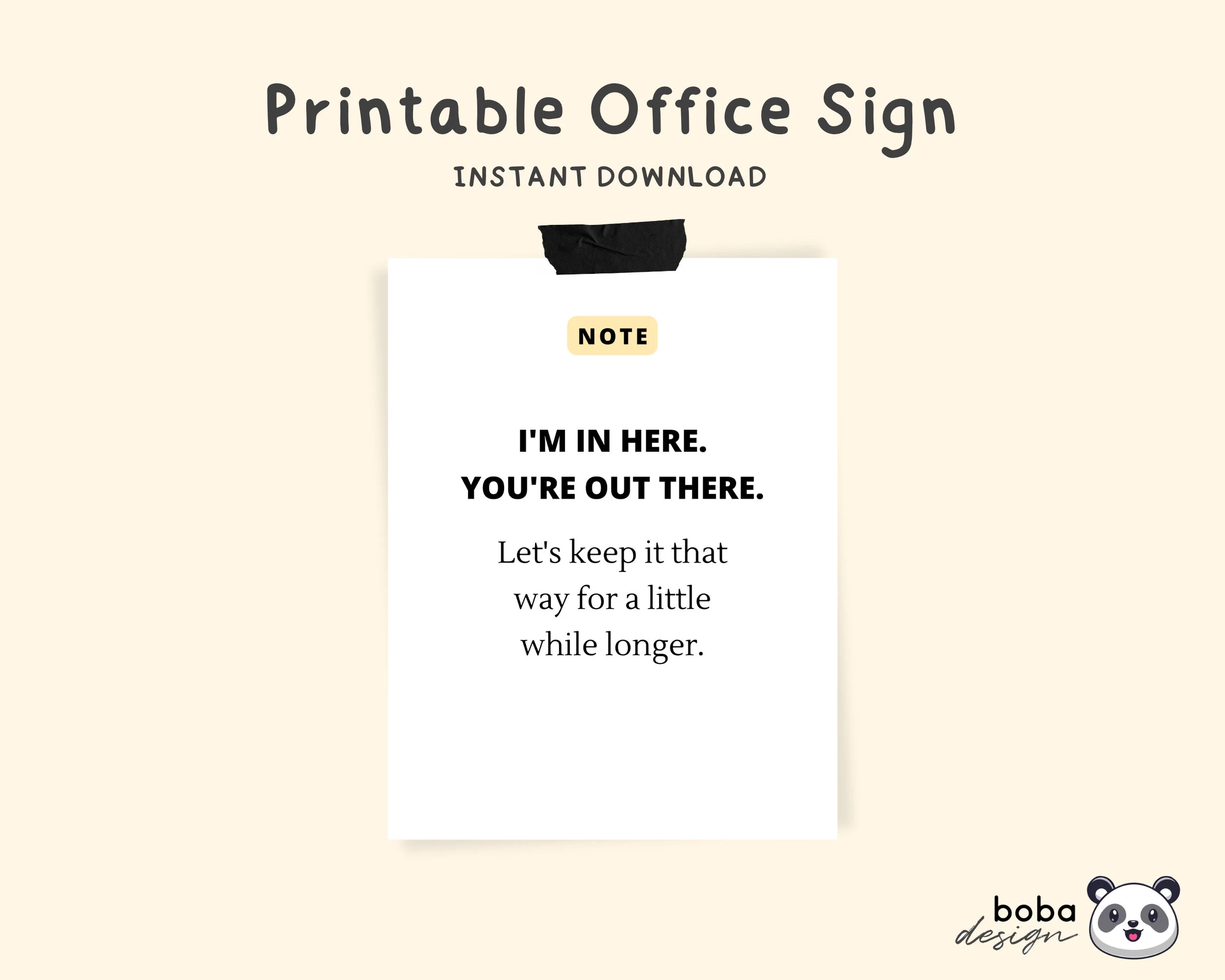Office Signs Do Not Disturb Printable I m In Here And You re Out There Funny Do Not Disturb Door Signs Printable Instant Download Etsy