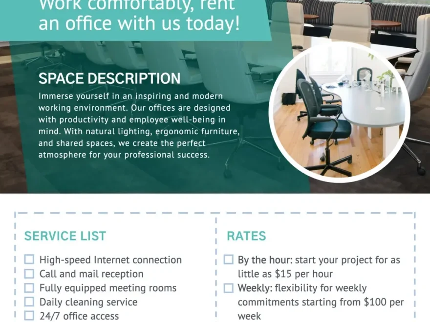 Office Space For Rent Banner Templates
