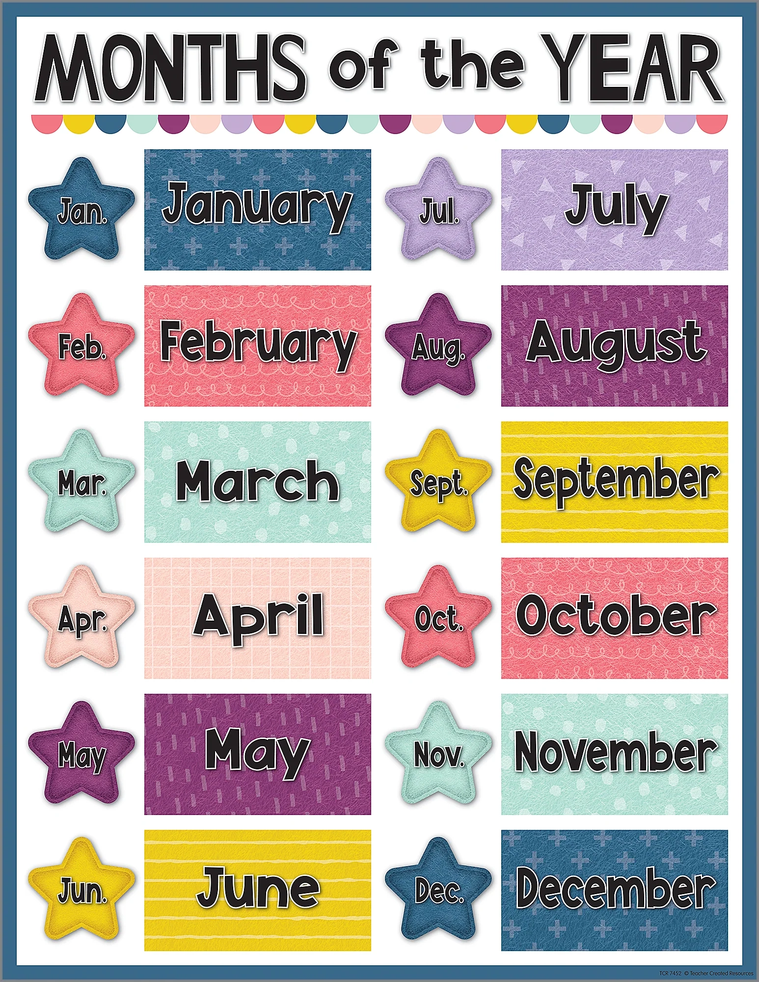 Months Of The Year Chart Printable