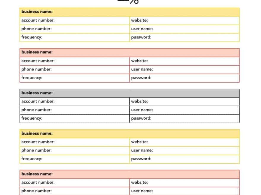 Organize Your Bills With Free Printables Simply Stacie