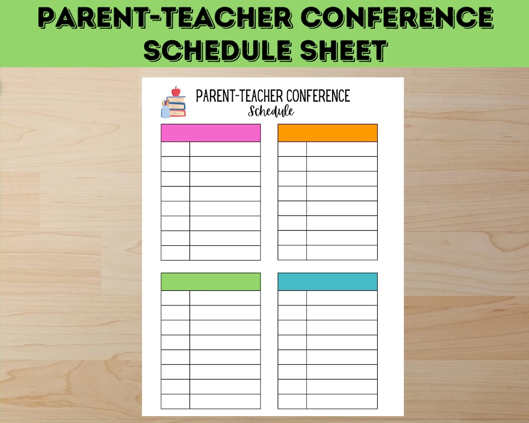 Parent Teacher Conference Schedule Printable Parent Teacher Conference Schedule Printable