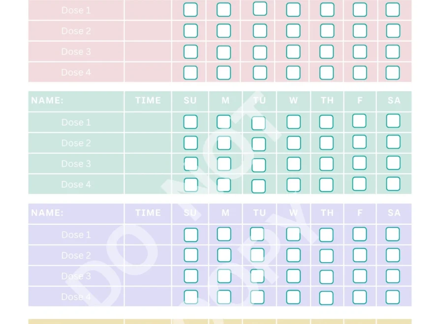 Pet Medication Tracker Printable Medicine Log PDF Checklist Template Etsy Finland