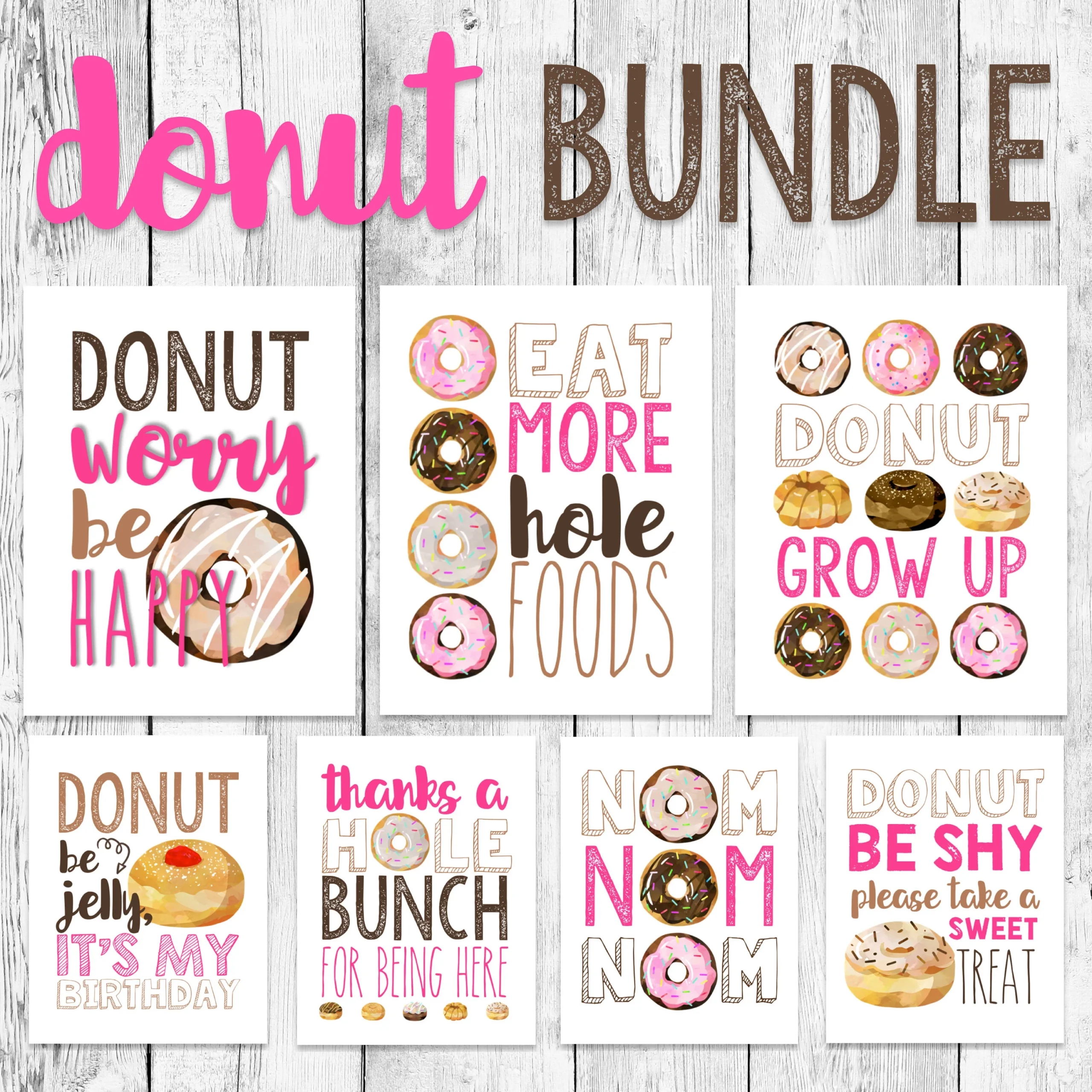 Printable Donut Themed Signs Printable Donut Themed Signs