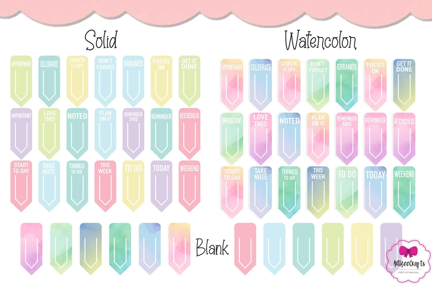 Printable Planner Paper Clips