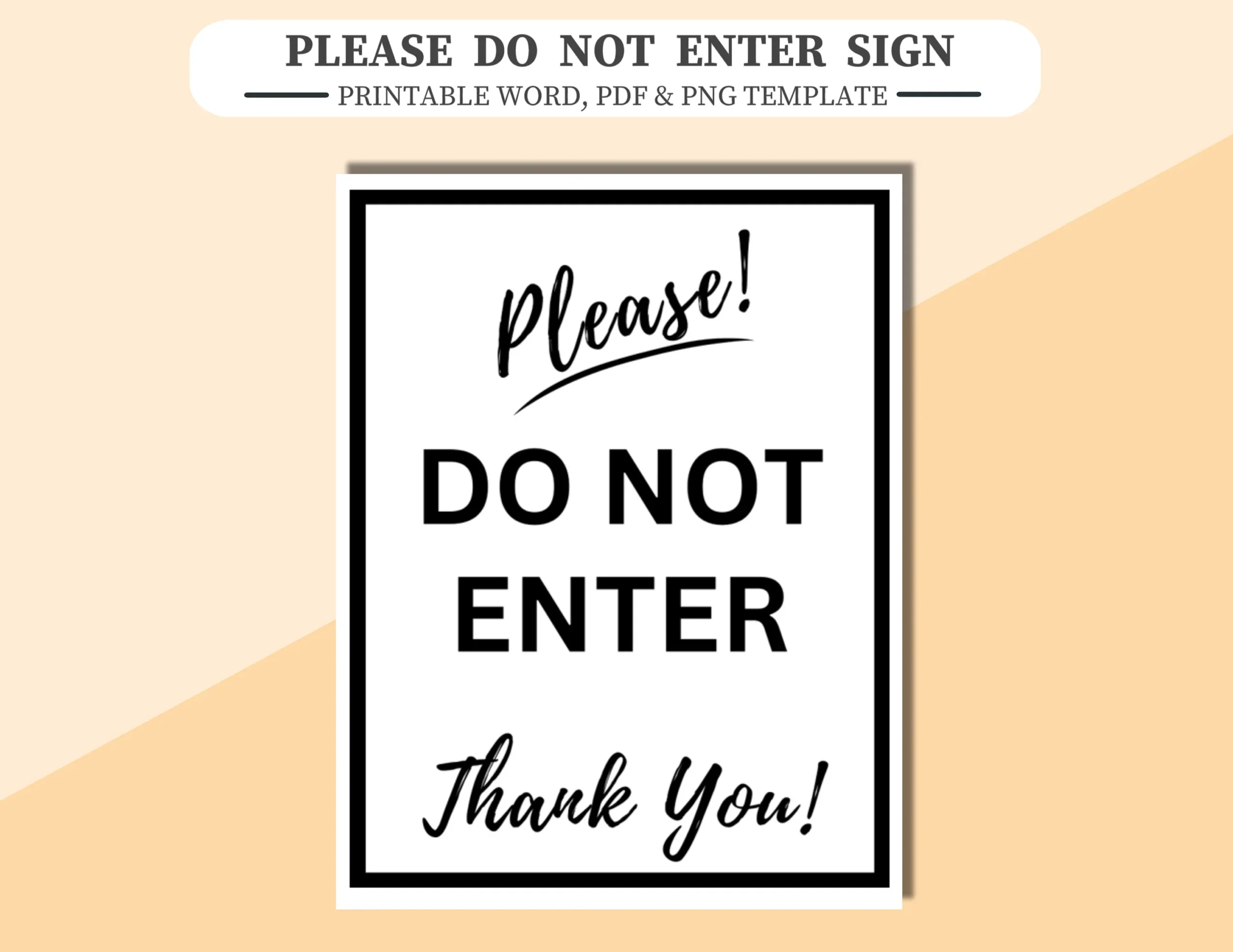 Printable Do Not Enter Door Signs