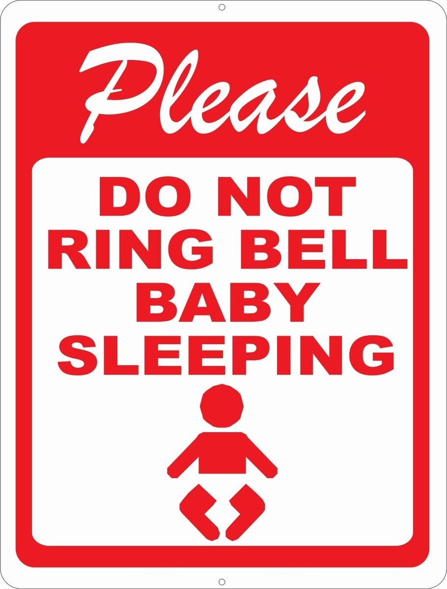 Please Do Not Ring Bell Baby Sleeping Sign Size Options No Waking Doorbell EBay
