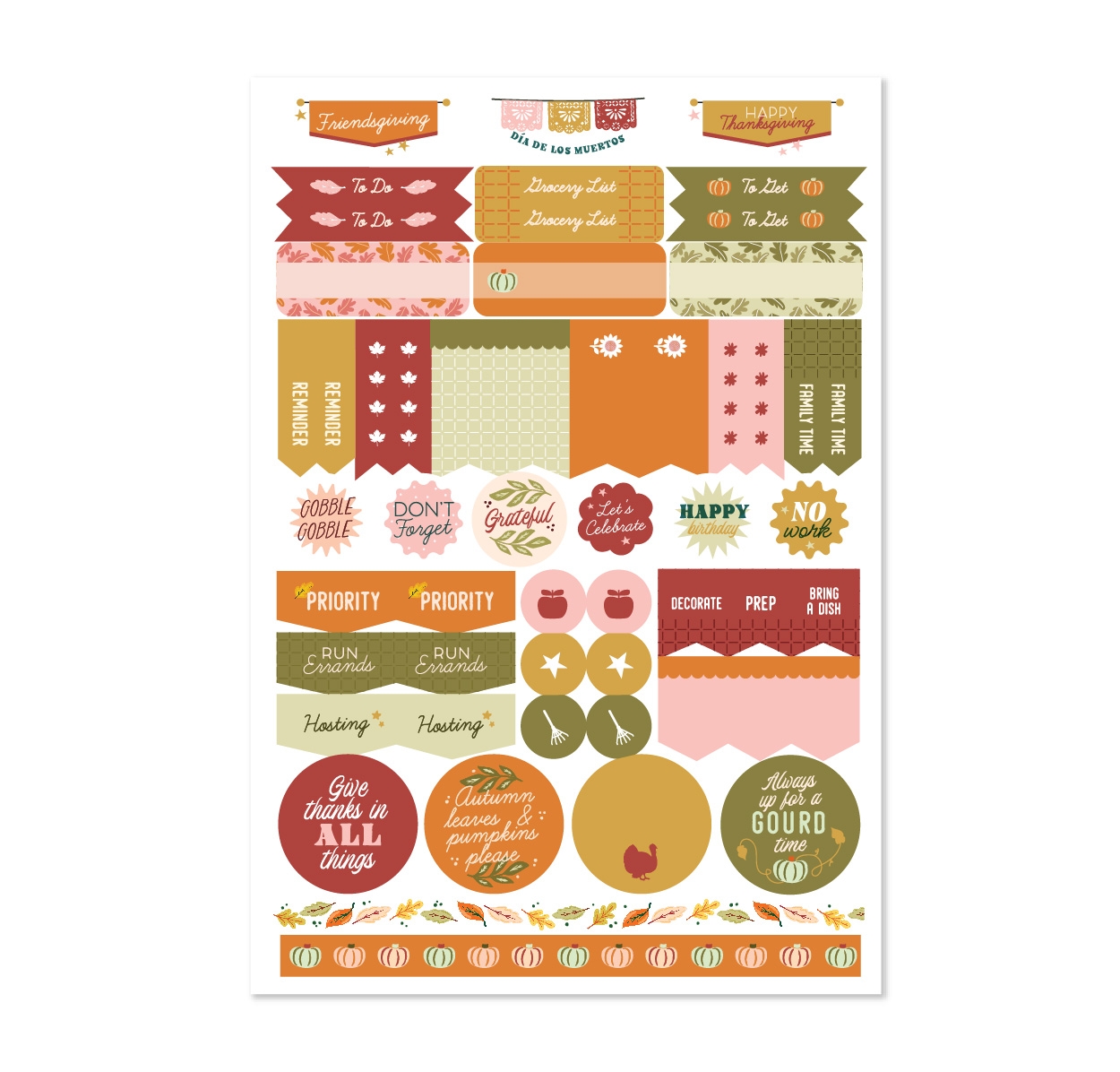 Plum Paper Seasonal Stickers Autumn