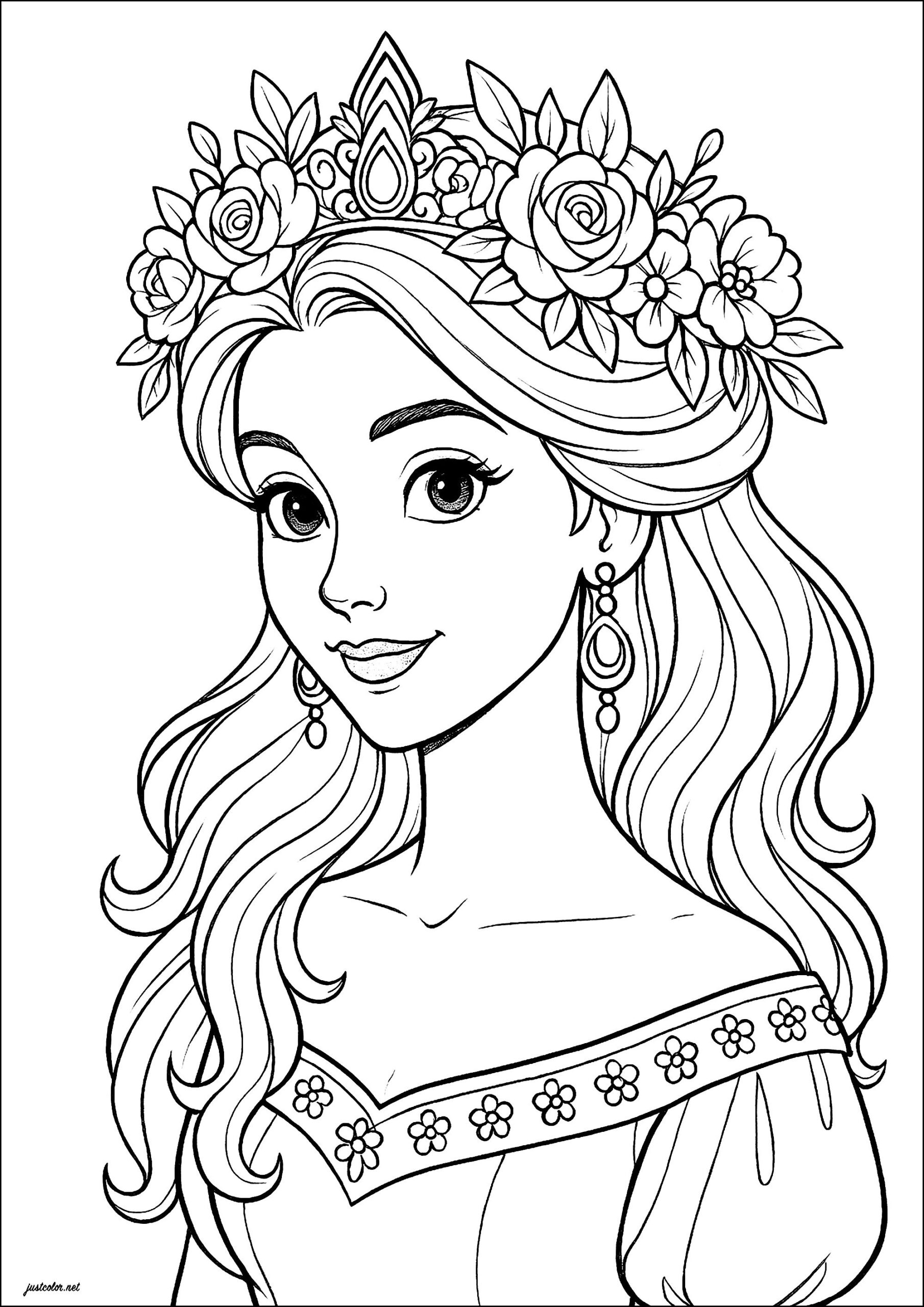 Princess Printable Color Sheets
