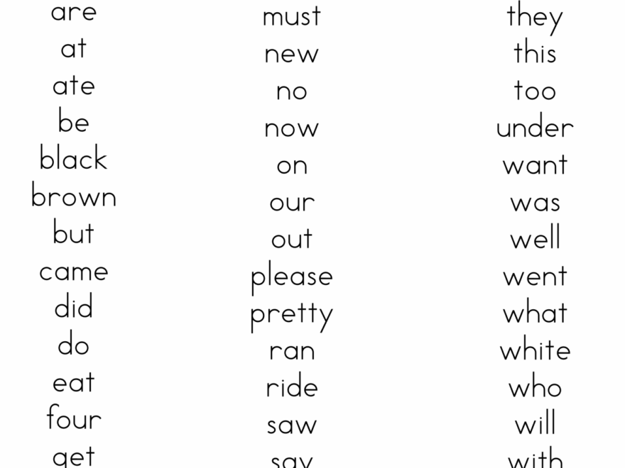 Primer Dolch Sight Word Printables A To Z Teacher Stuff Printable Pages And Worksheets