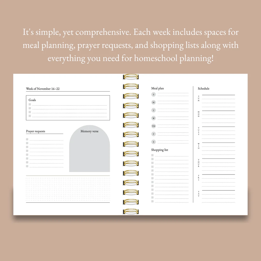 Free Printable Homeschool Planner 2025-2026
