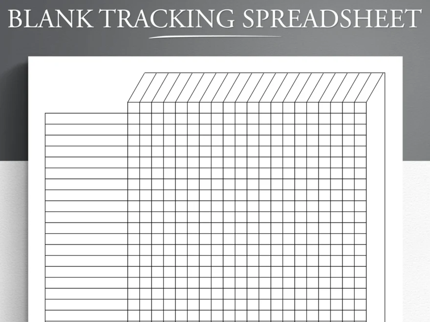 Printable Blank Tracking Spreadsheet Printable PDF Excel Google Sheets Etsy