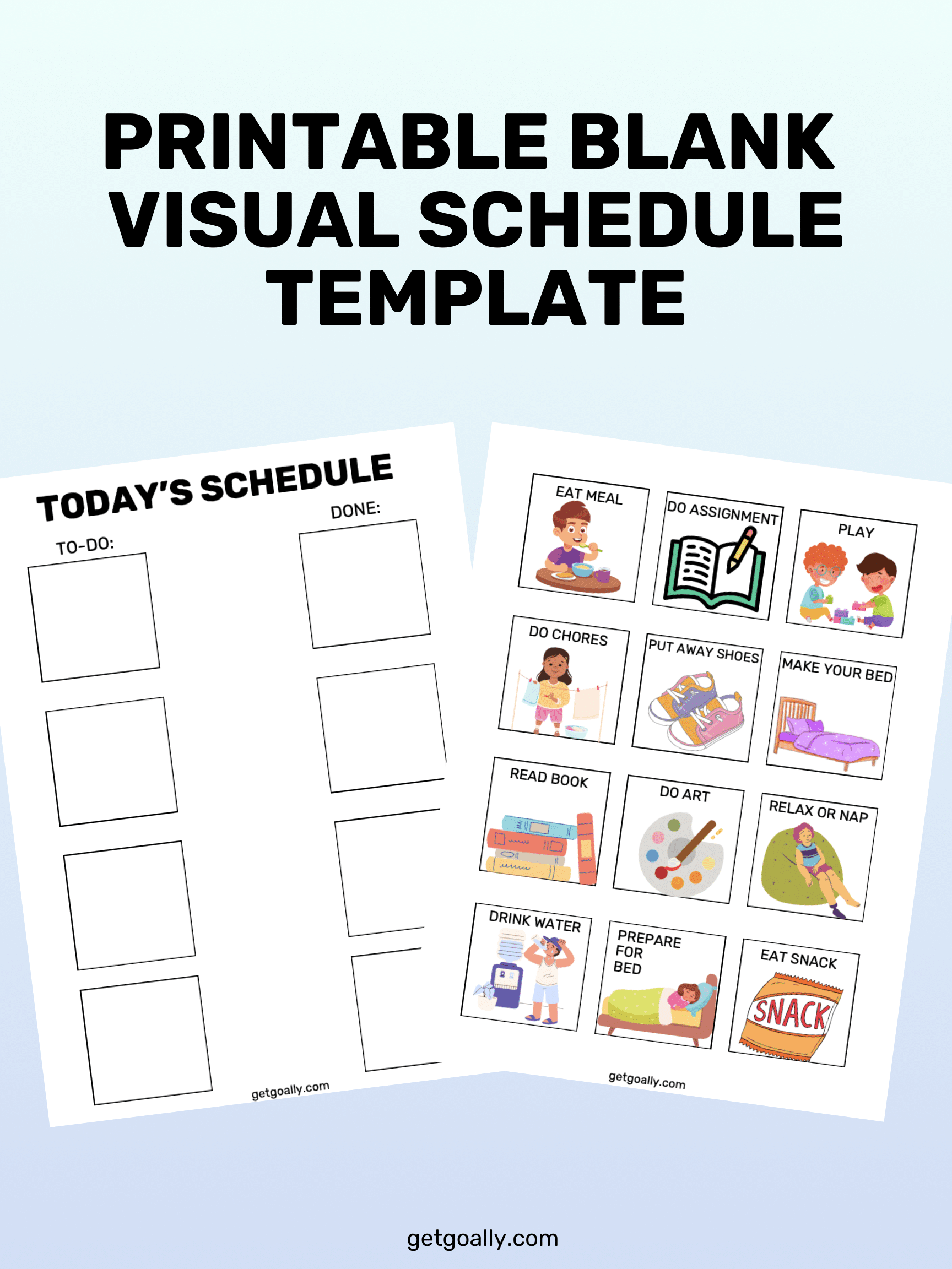 Picture Schedule Printable Free