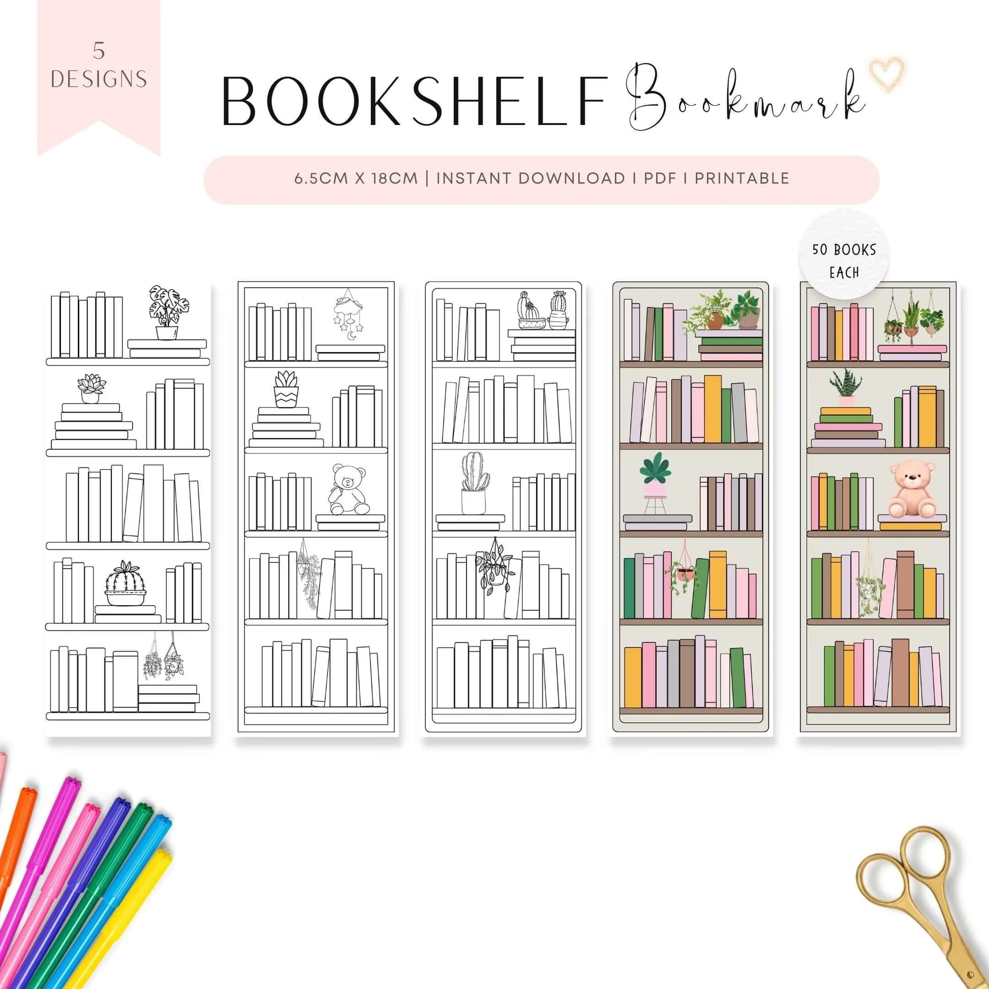 A5 Planner Bookmark Printable
