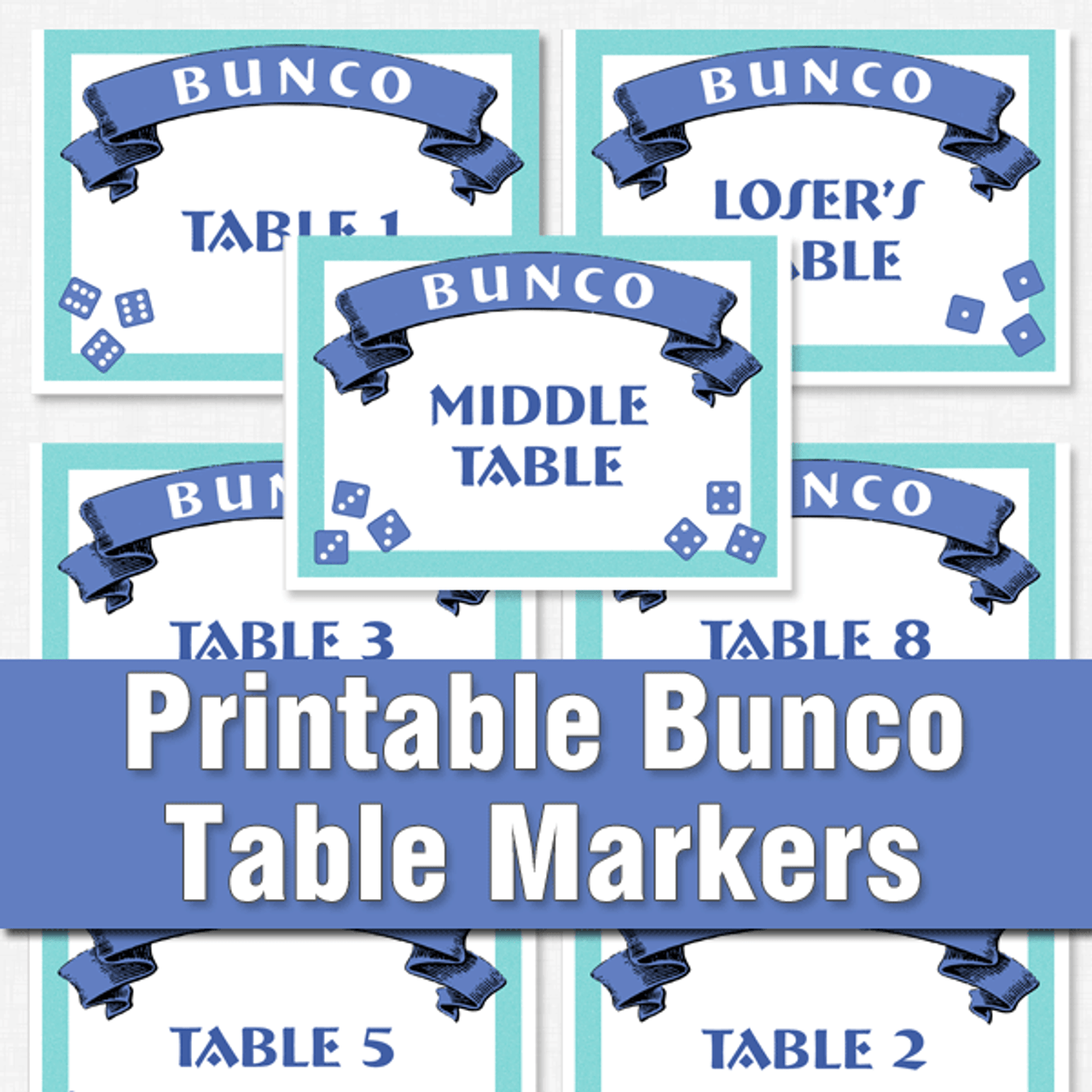 Free Printable Bunco Table Signs