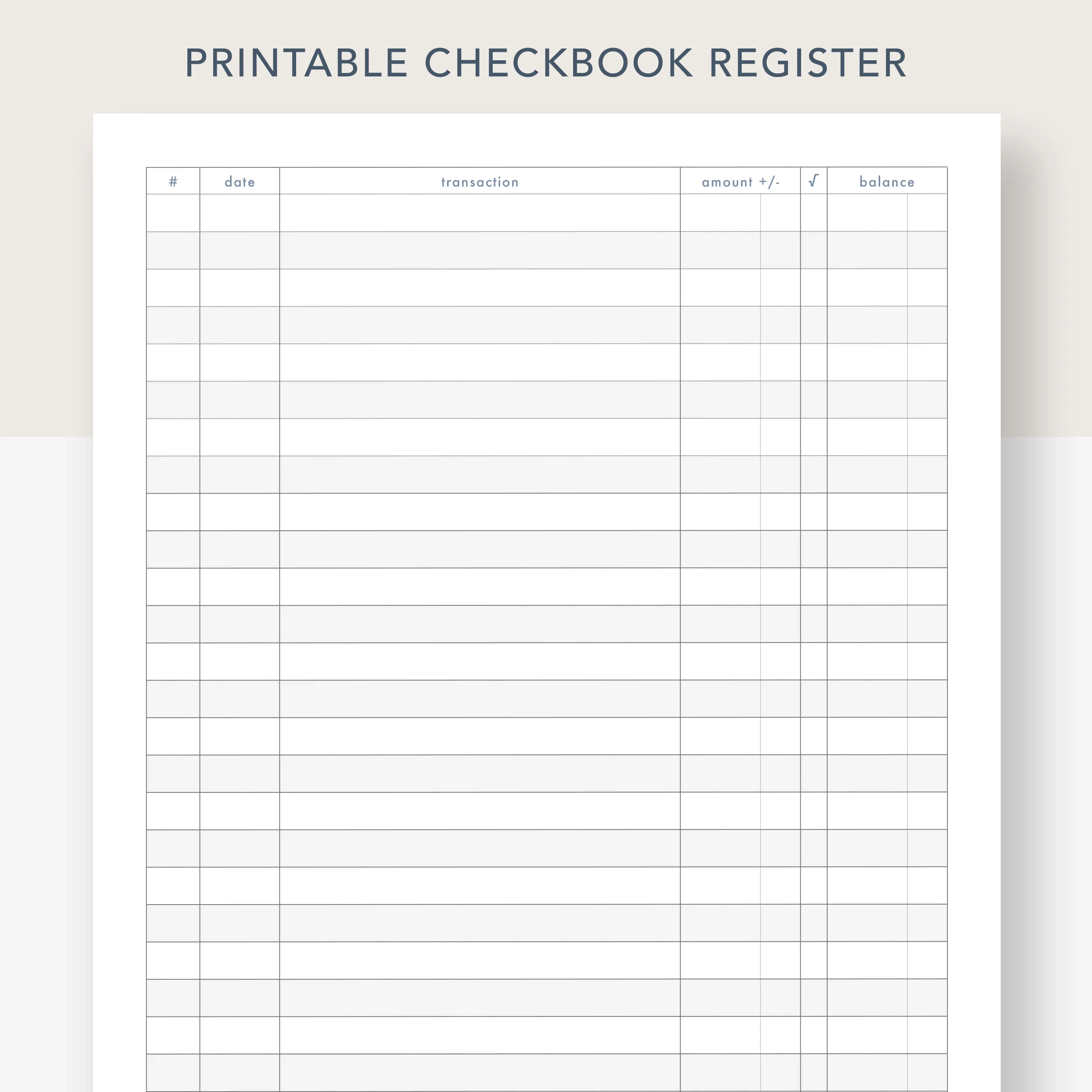 Printable Checkbook Balance Sheet Printable Checkbook Balance Sheet