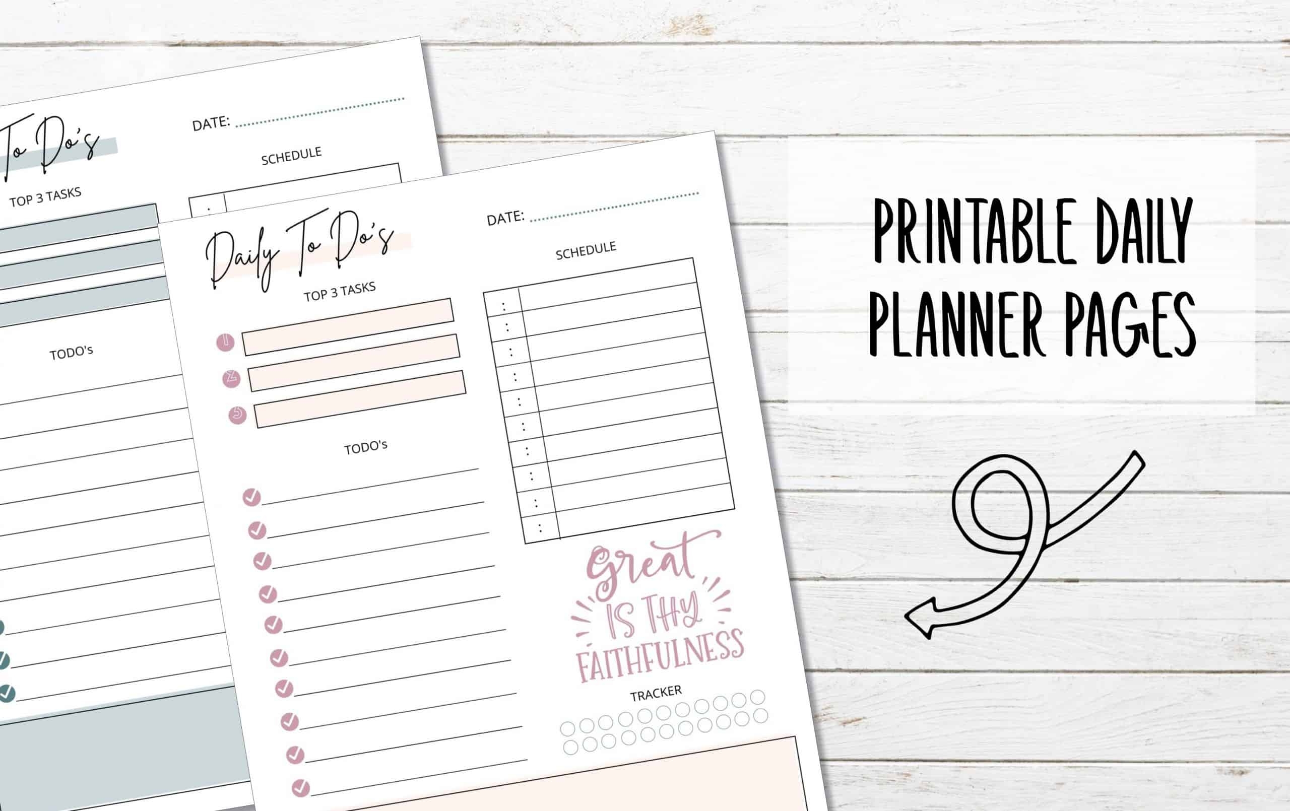Printable Daily Planner Pages With Scriptures My Printable Faith