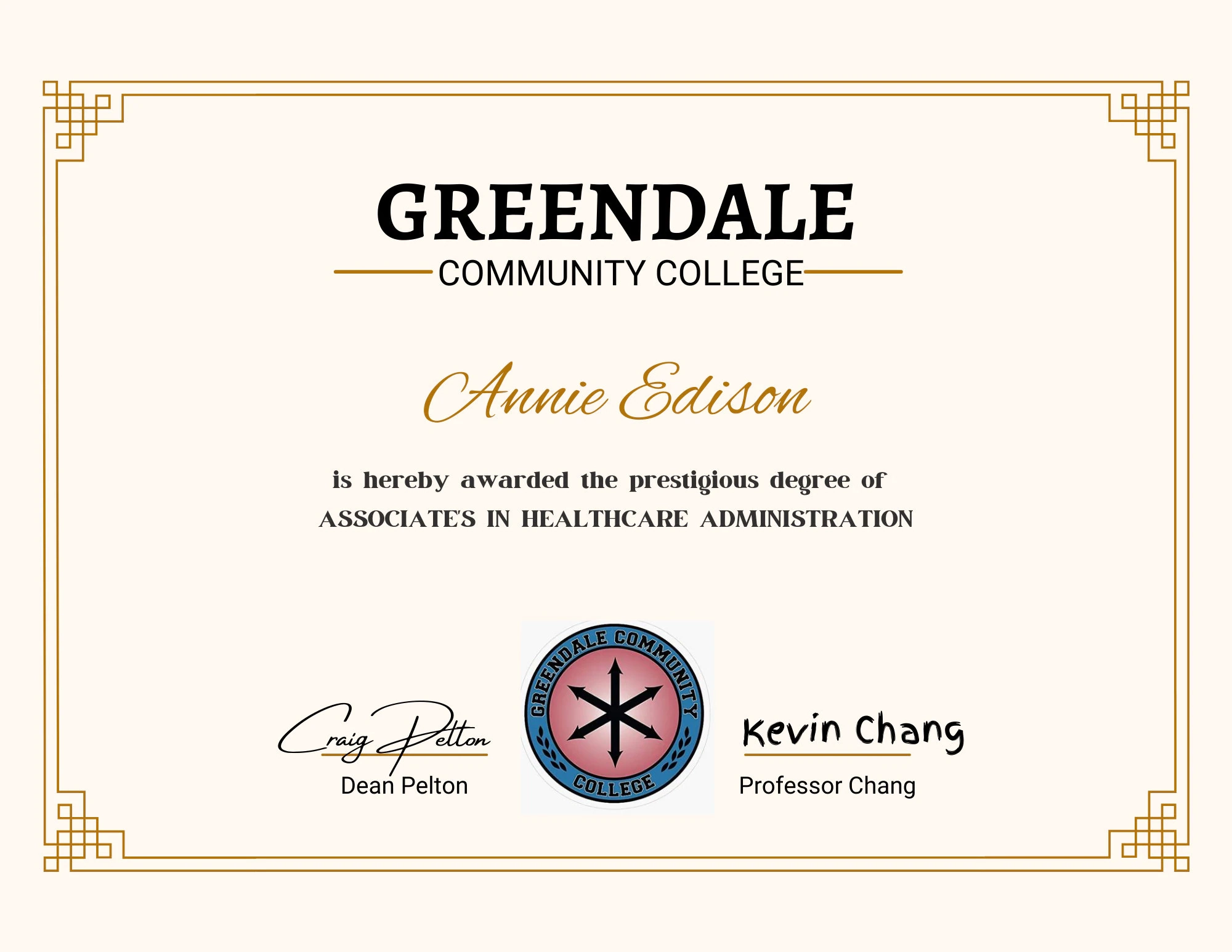 PRINTABLE DIGITAL Greendale Community College Diploma Customizable From The TV Show Community Diploma Certificate Custom Personalized Etsy