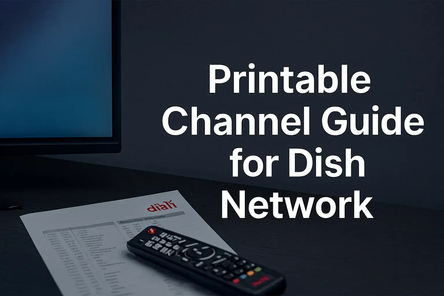 Dish Channel Guide Printable