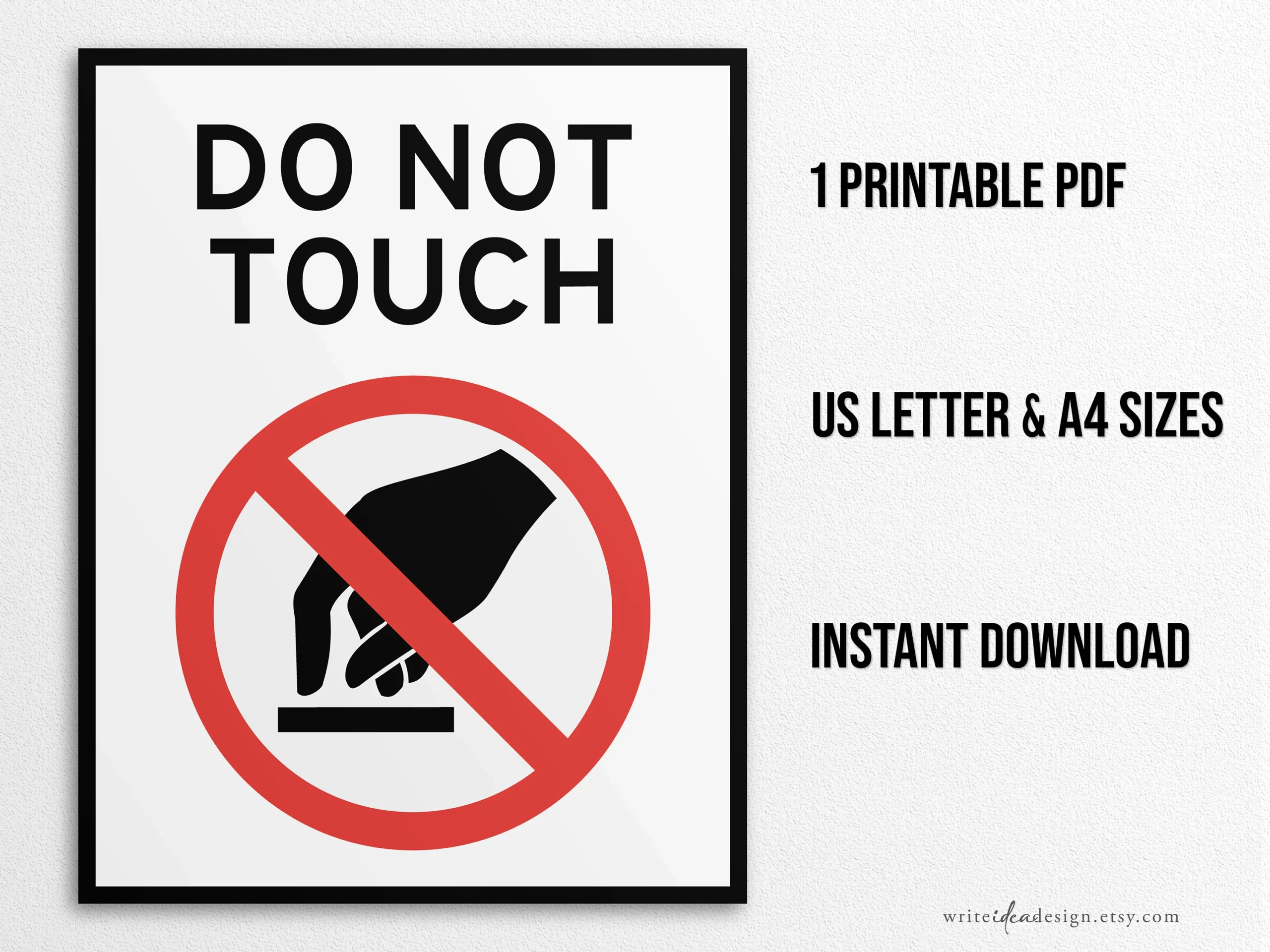Please Do Not Touch Signs Printable