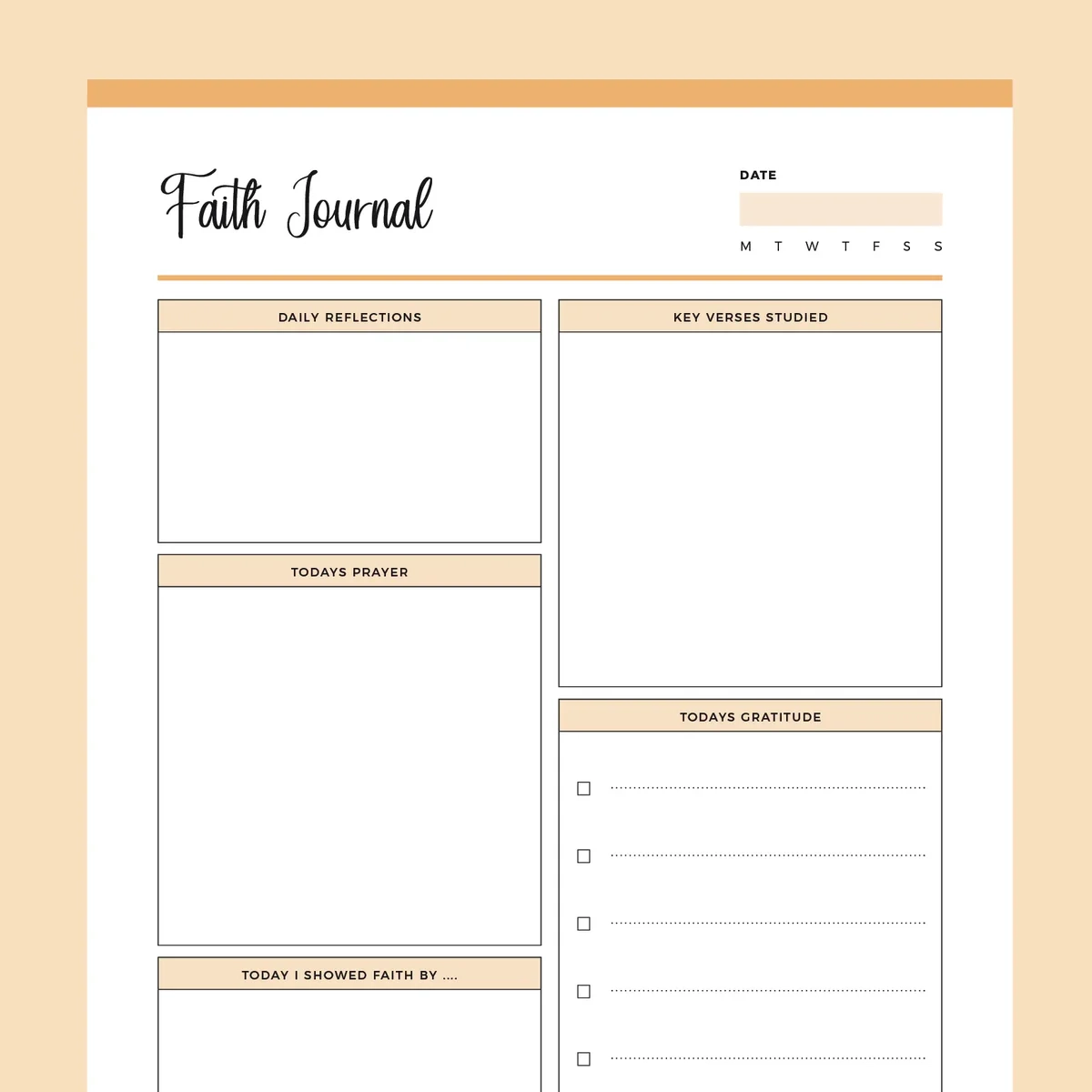 Faith Planner Free Printable