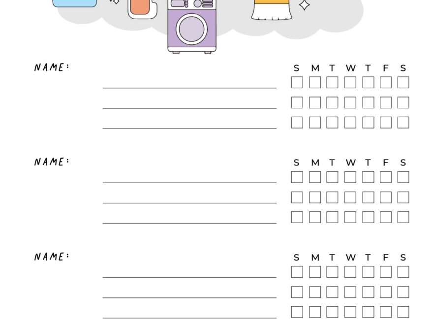 Printable Family Chore Chart IMOM