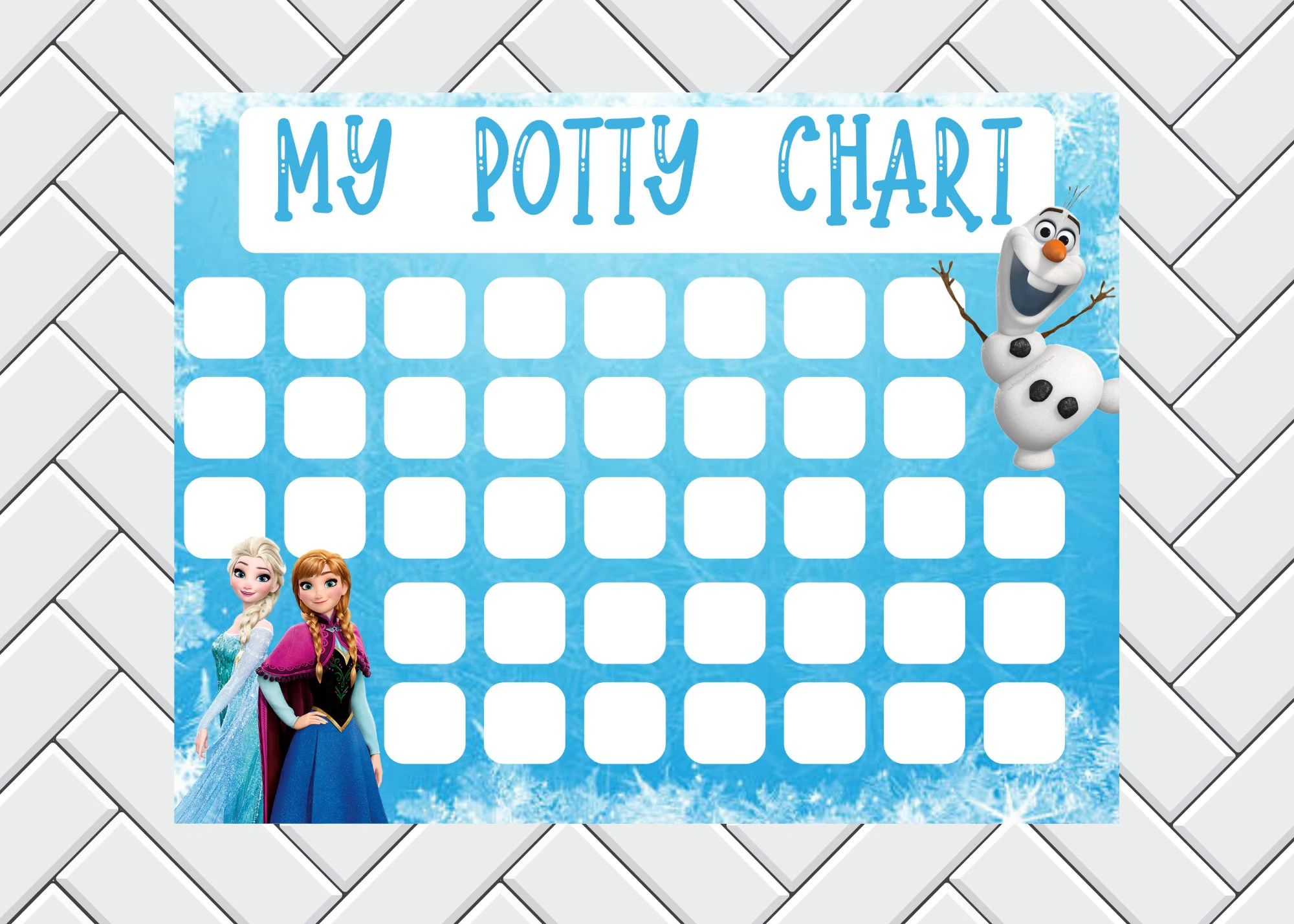 Printable Frozen Potty Chart