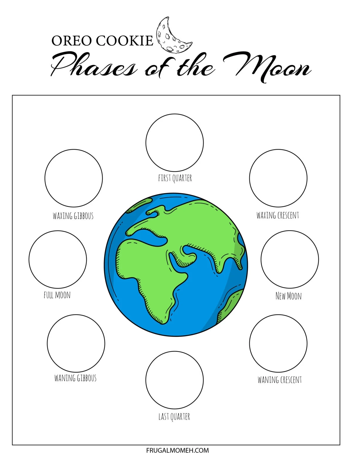 Printable Grade 3 Phases Of The Moon Worksheets