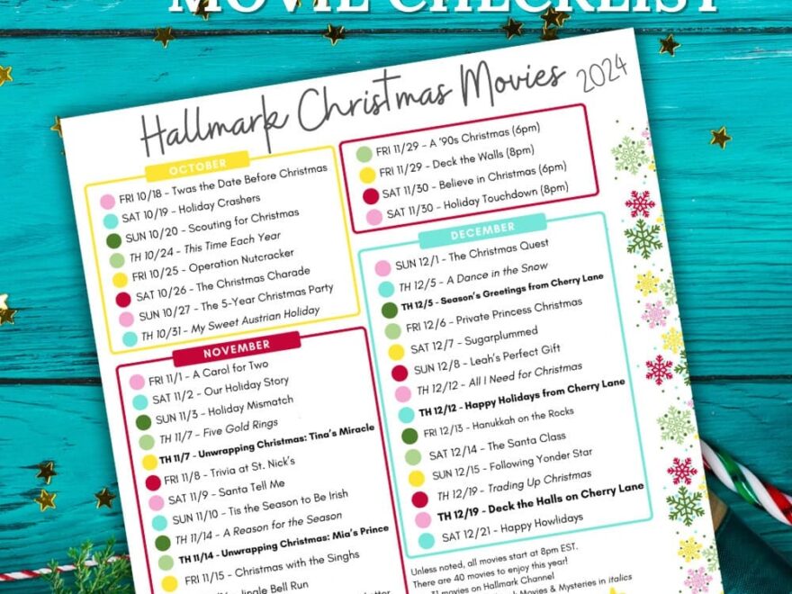 Printable Hallmark Christmas Movie Schedule UPDATED FOR 2024 The Simple Parent