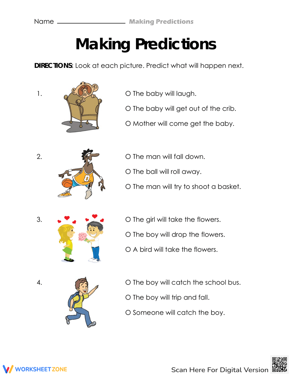 Printable Making Predictions Worksheets