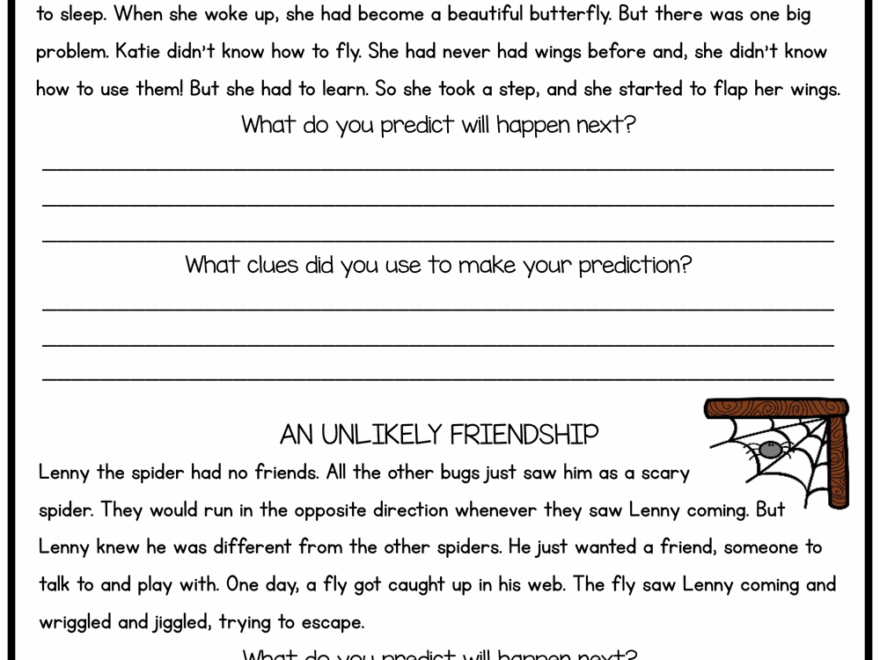 Printable Making Predictions Worksheets