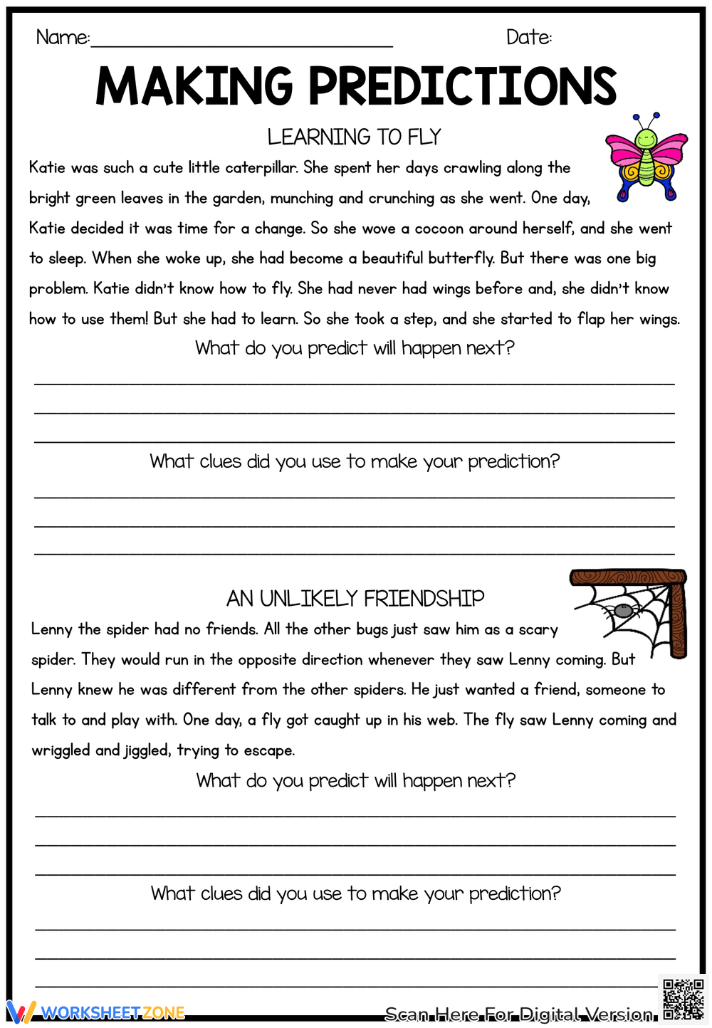 Printable Making Predictions Worksheets