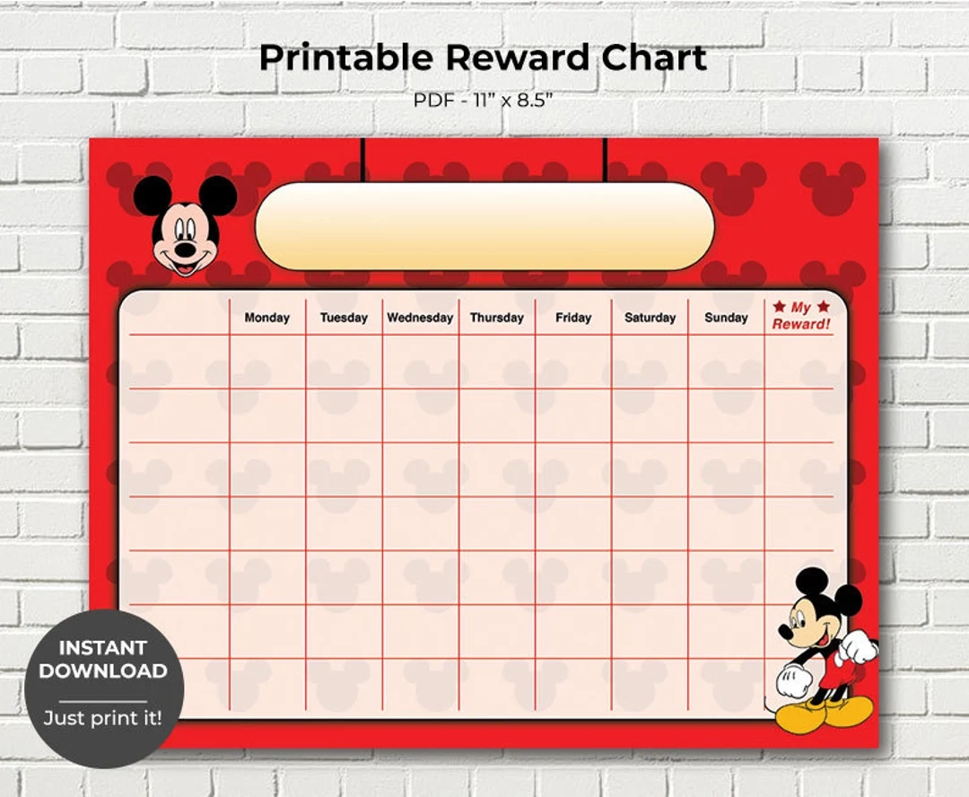 Printable Mickey Mouse Reward Chart Potty Training Chart Children s Sticker Chart Toddler Reward Chart INSTANT DOWNLOAD Etsy Printable Mickey Mouse Reward Chart Potty Training Chart Children s Sticker Chart Toddler Reward Chart INSTANT DOWNLOAD Etsy