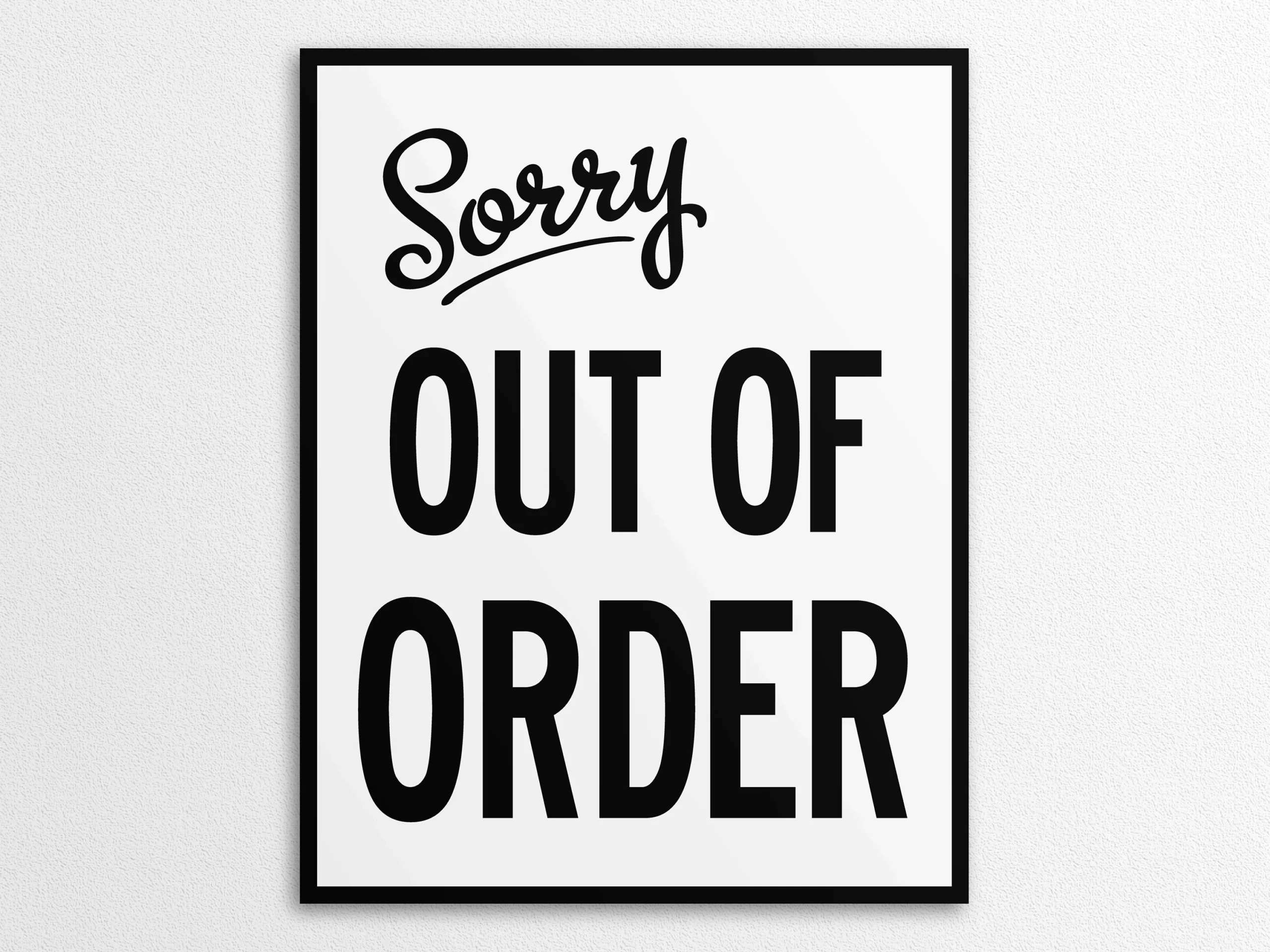 Printable Out Of Order Sign In US Letter And A4 Sizes Instant Download PDF Etsy