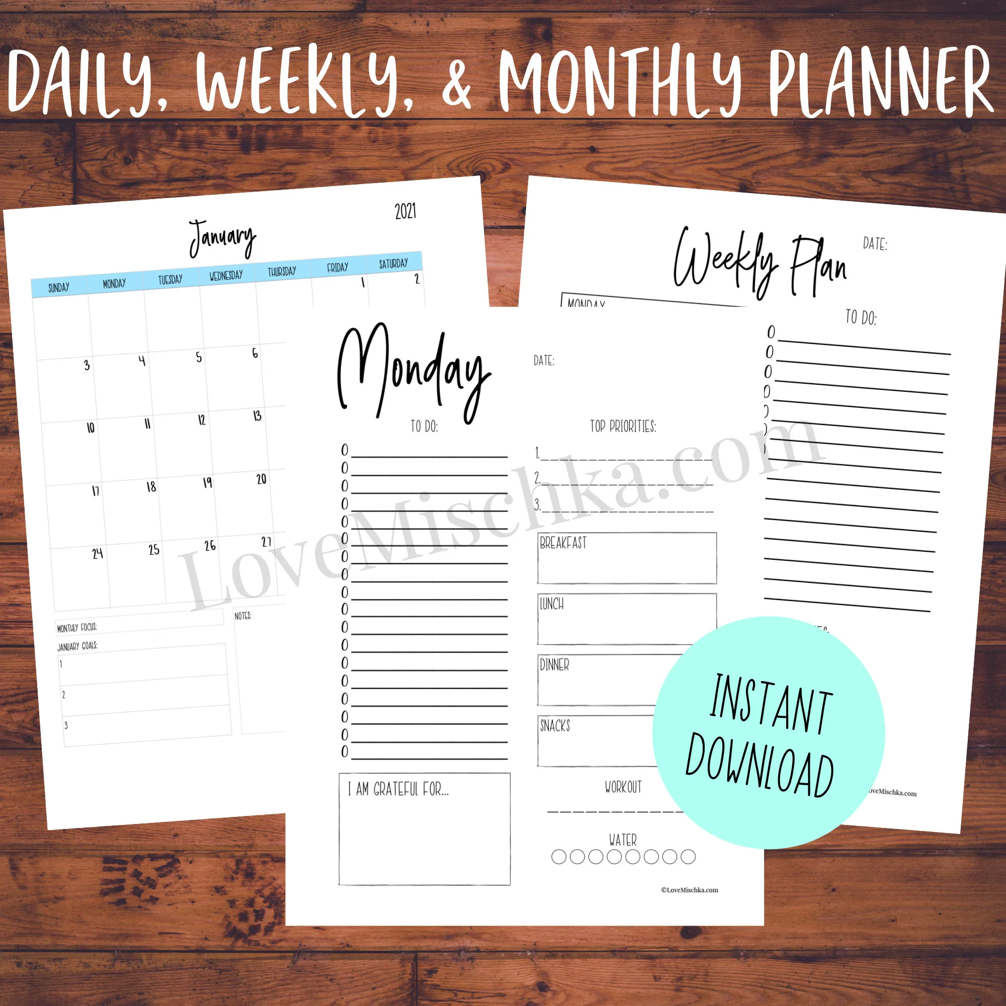 Printable Planner Sheets Vipkid