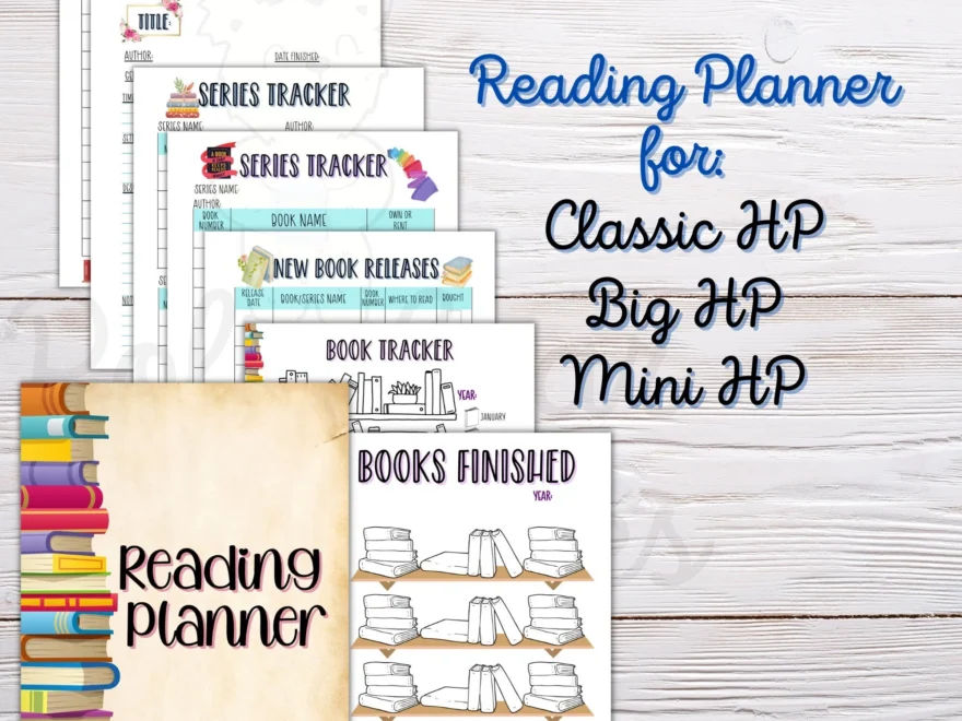 Printable Reading Planner Happy Planner Insert PDF Planner Classic Hp Big Hp Mini Hp Book Review Book Tracker Series Tracker Etsy