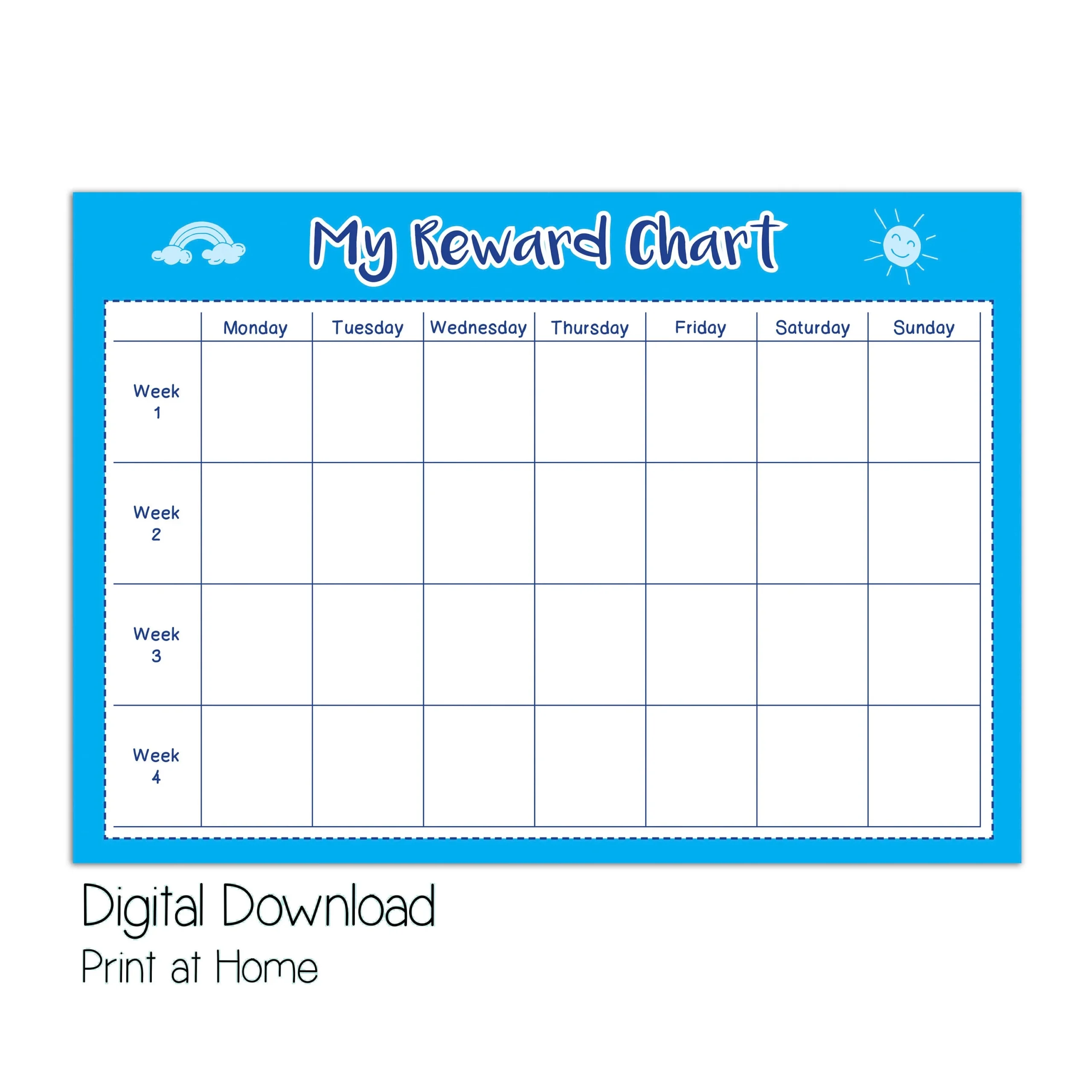 Childs Printable Reward Chart