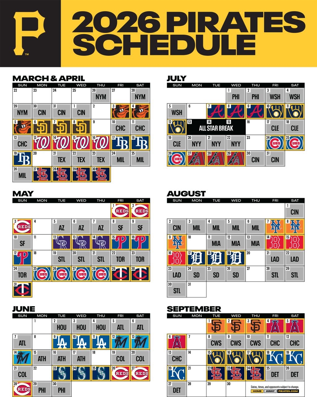 Printable Schedule Pittsburgh Pirates Printable Schedule Pittsburgh Pirates